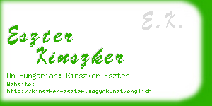 eszter kinszker business card